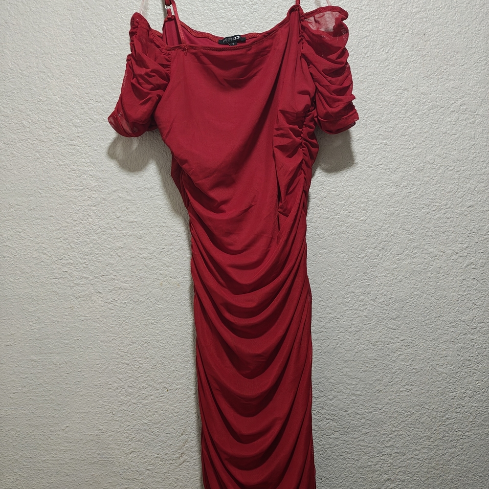 Papermoon One Shoulder Red Dress